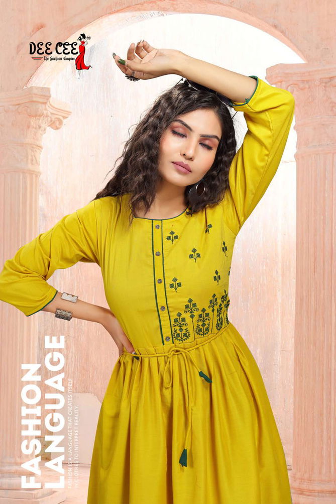 Dee Cee Monaco Fancy Party Wear Designer Heavy Chinon Kurti Collection